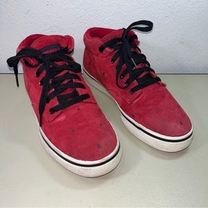 The Hundreds Men size 8.5 Red logo Sneakers Skateboarding High Top Shoes Classic
